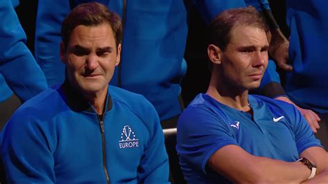 federer and nadal crying.